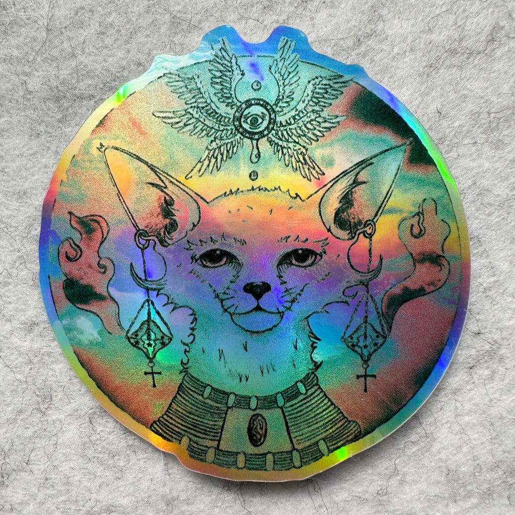 Fox Deity Holo Sticker