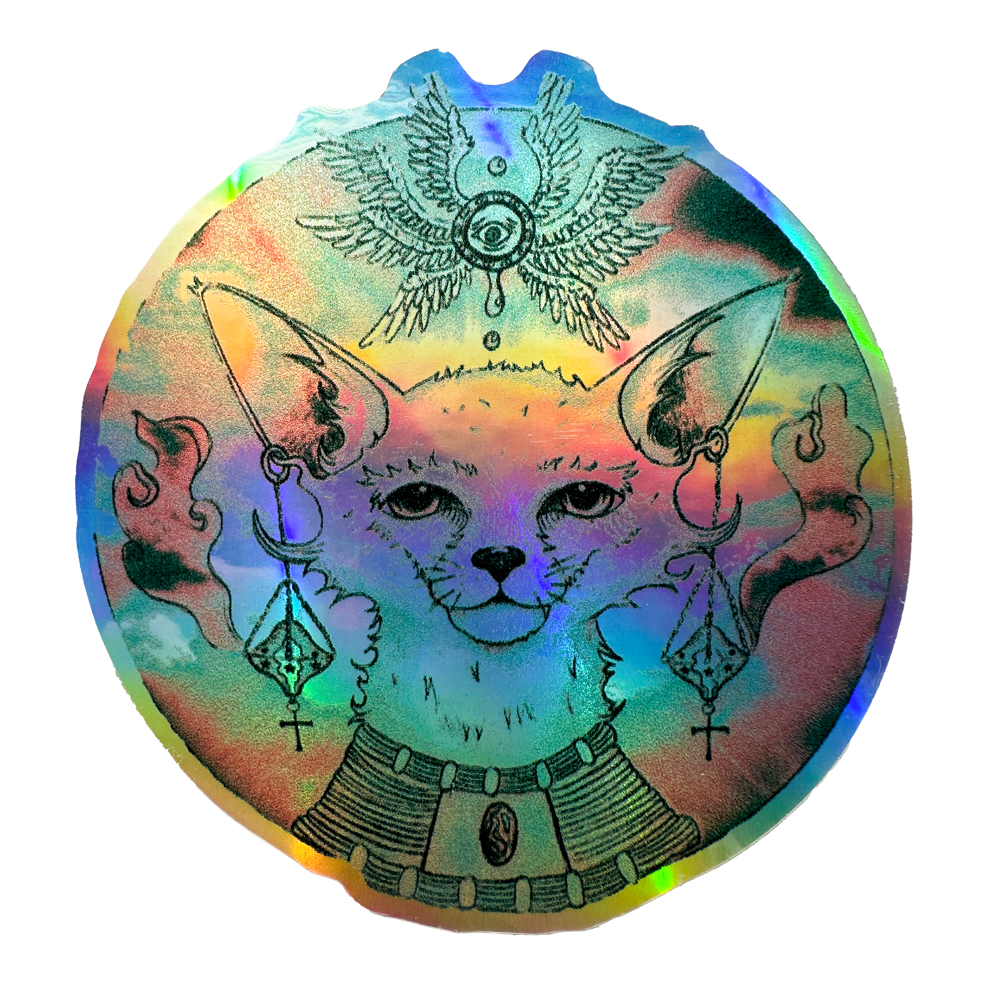Fox Deity Holo Sticker
