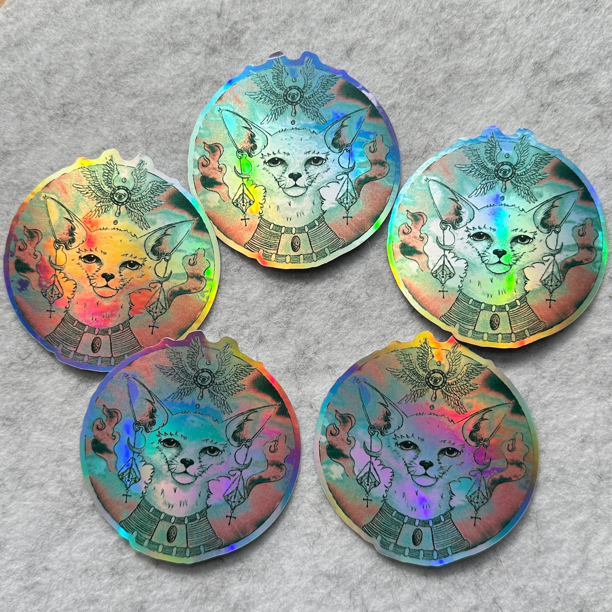 Fox Deity Holo Sticker